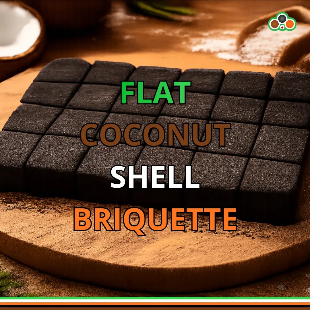 flat coconut shell briquette