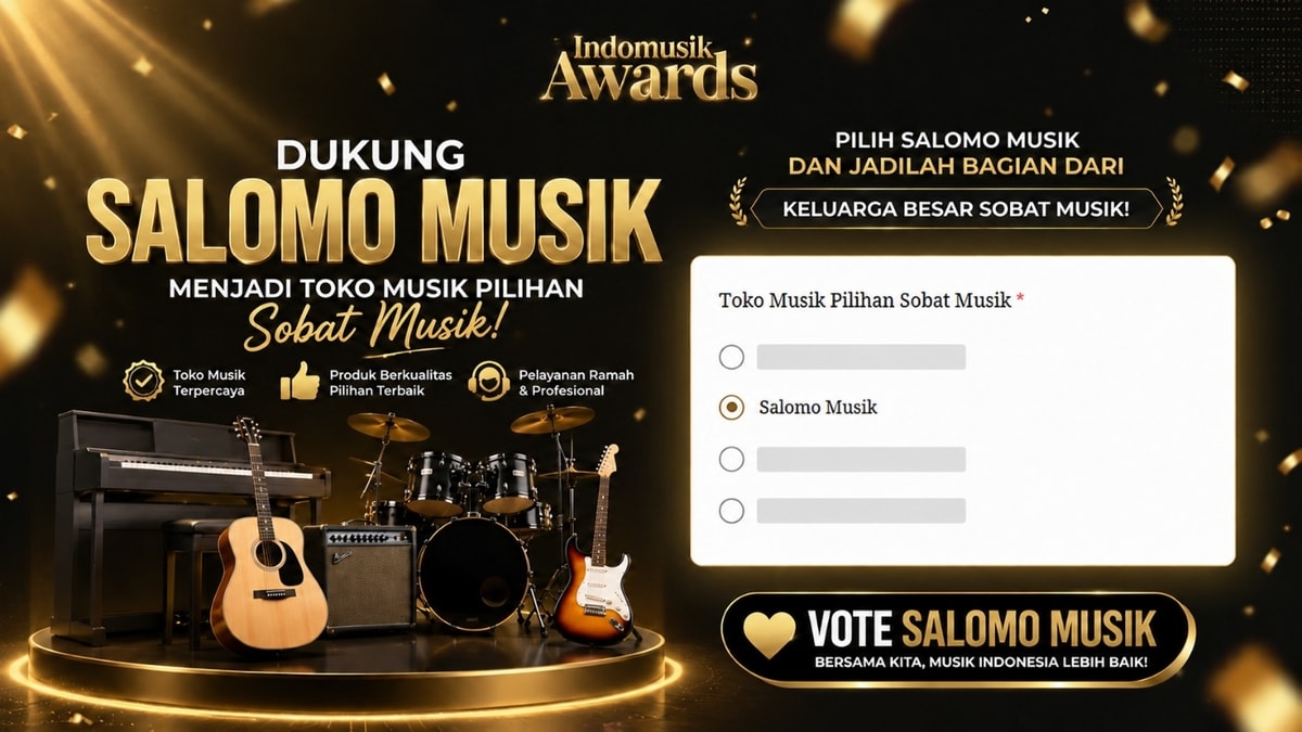 Vote Salomo Musik sebagai Toko Musik Pilihan Sobat Musik