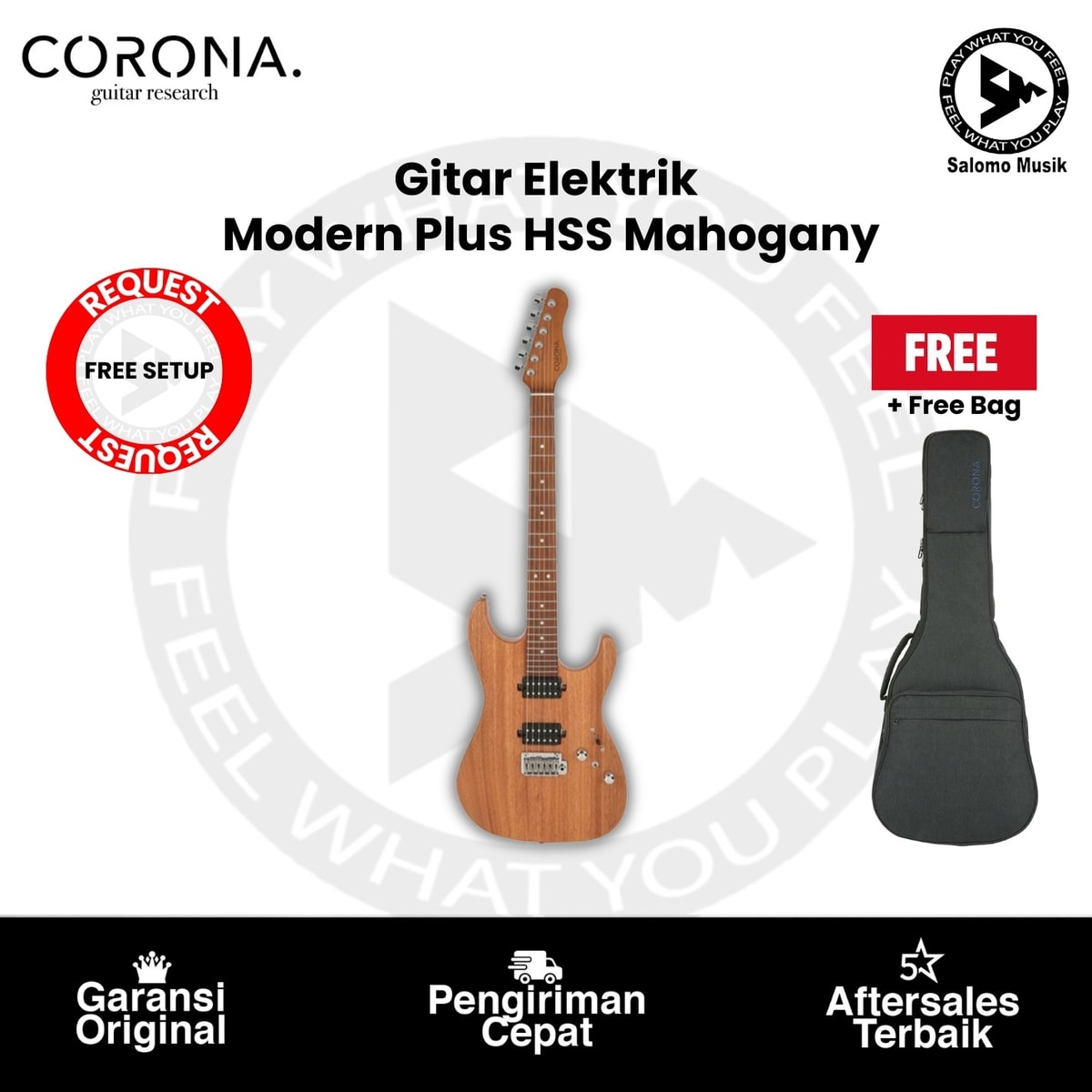 Gitar Elektrik Corona Modern Plus HSS Mahogany