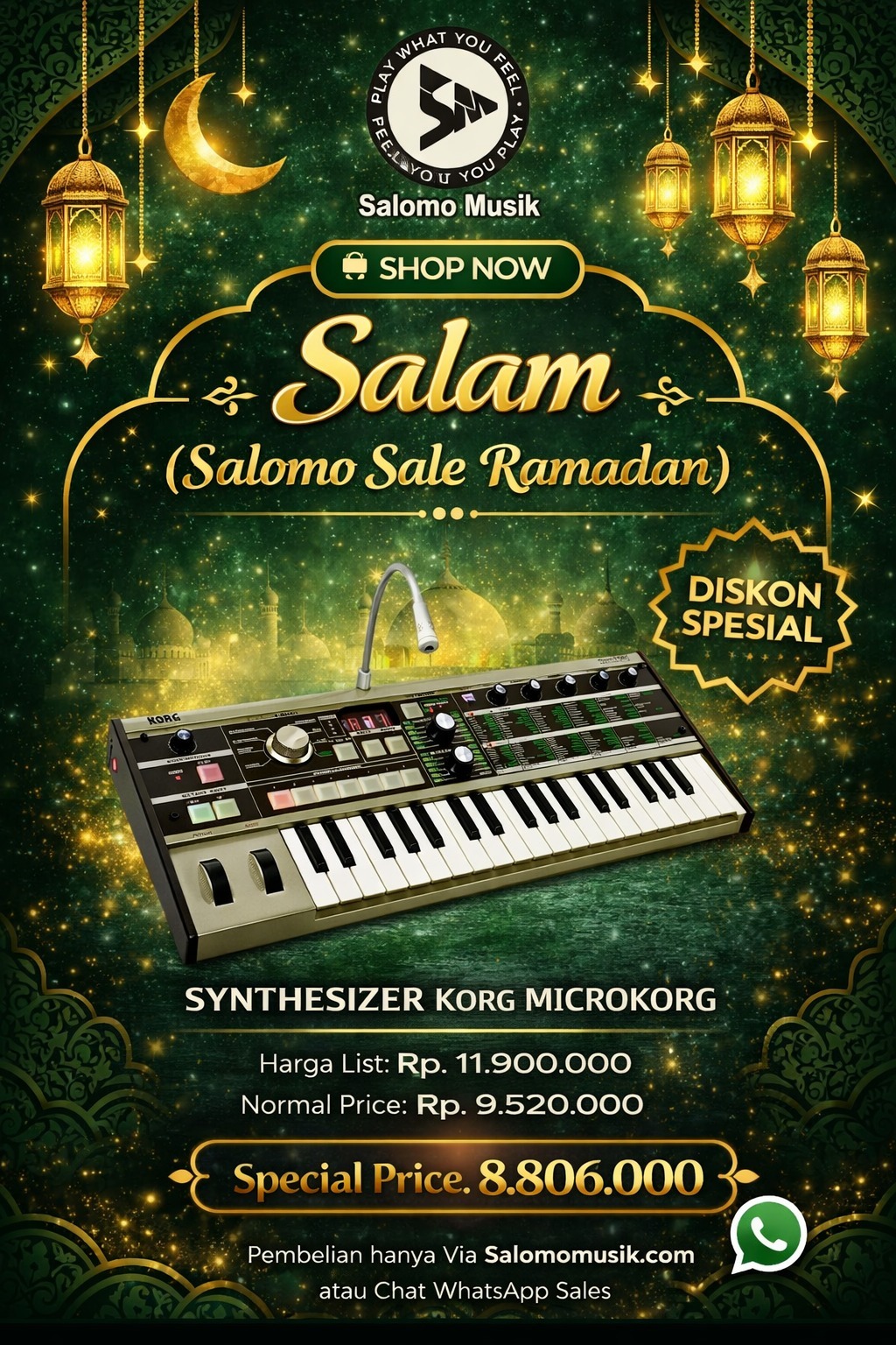 Promo SALAM (Salomo Sale Ramadan). Synthesizer Korg MicroKorg Harga Spesial!