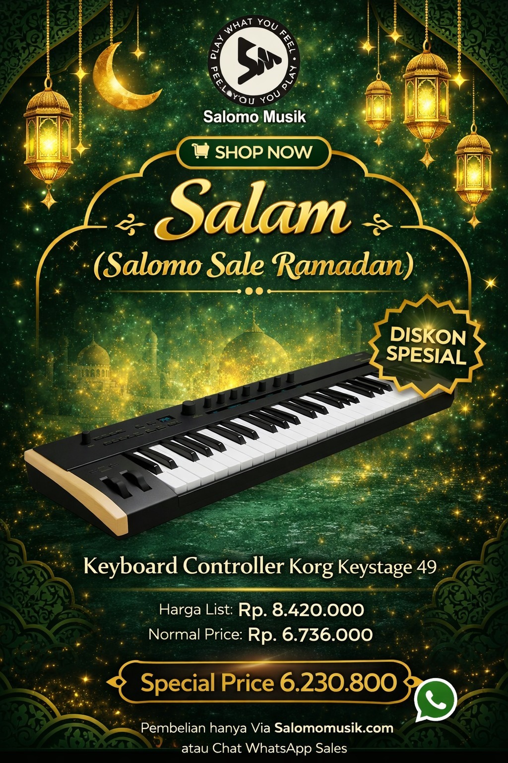 Promo SALAM (Salomo Sale Ramadan). Keyboard Controller Korg Keystage 49 Original Harga Spesial!