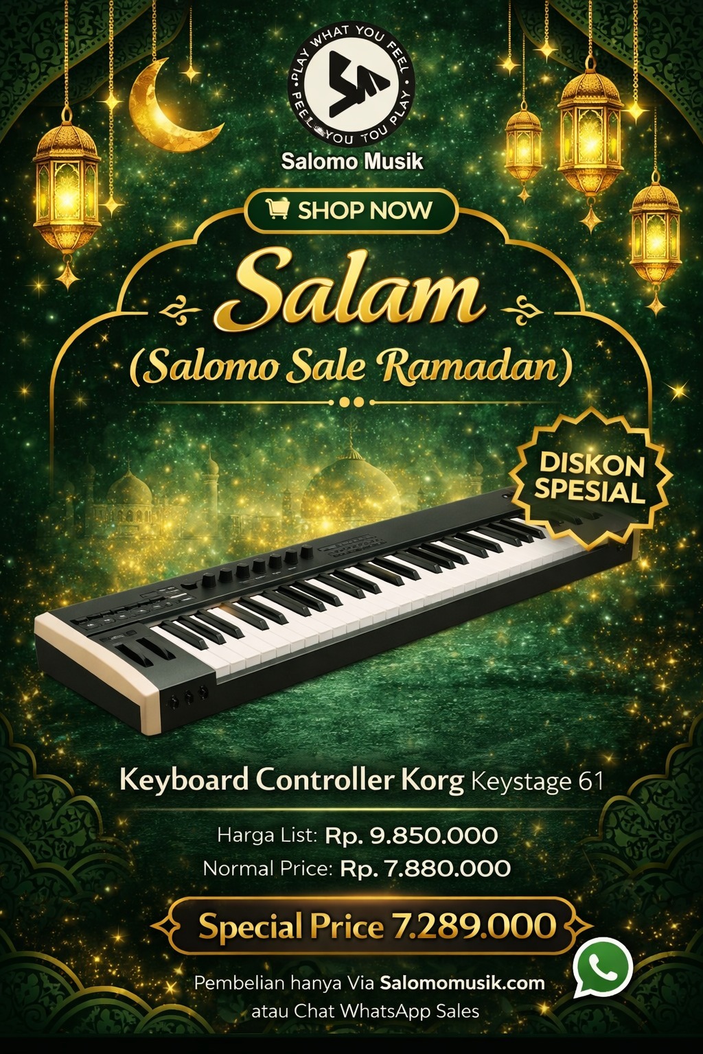Promo SALAM (Salomo Sale Ramadan). Keyboard Controller Korg Keystage 61 Original Harga Spesial!