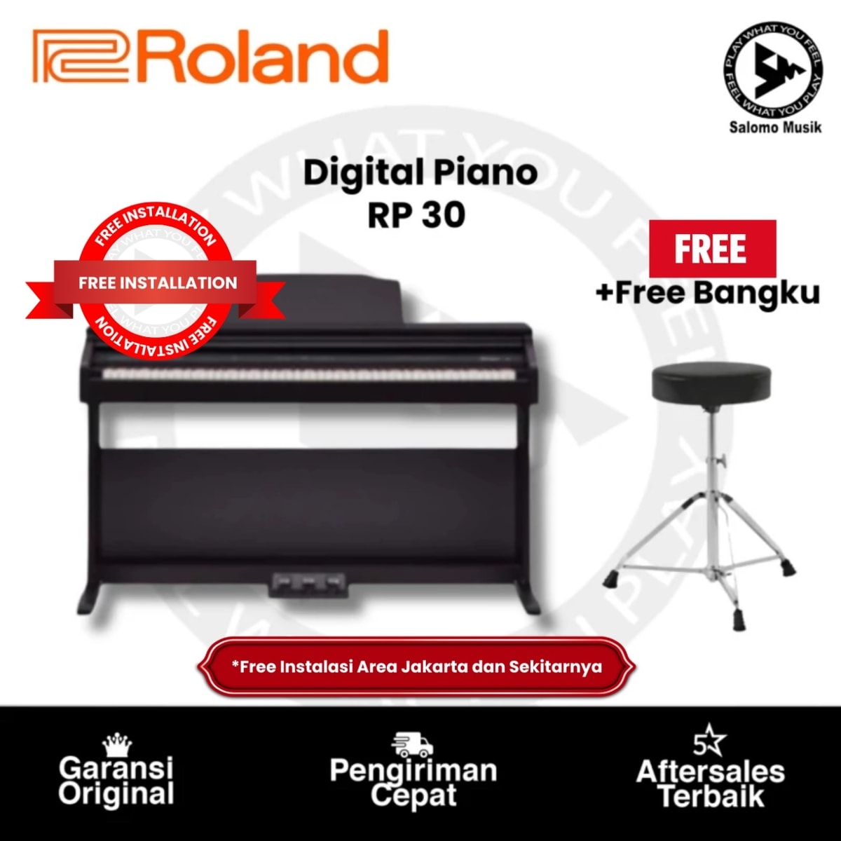 Digital Piano Roland RP30 Original 88 Key Upright
