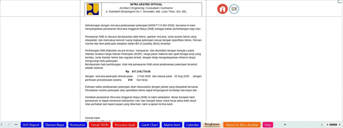 Woksheet Ringkasan Eksekutif