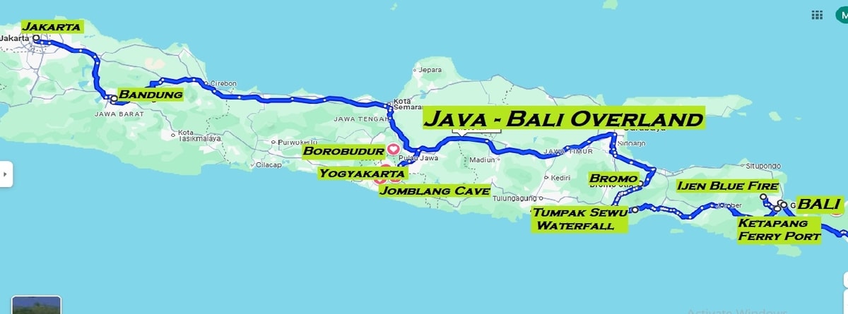 Java - Bali Overland Map