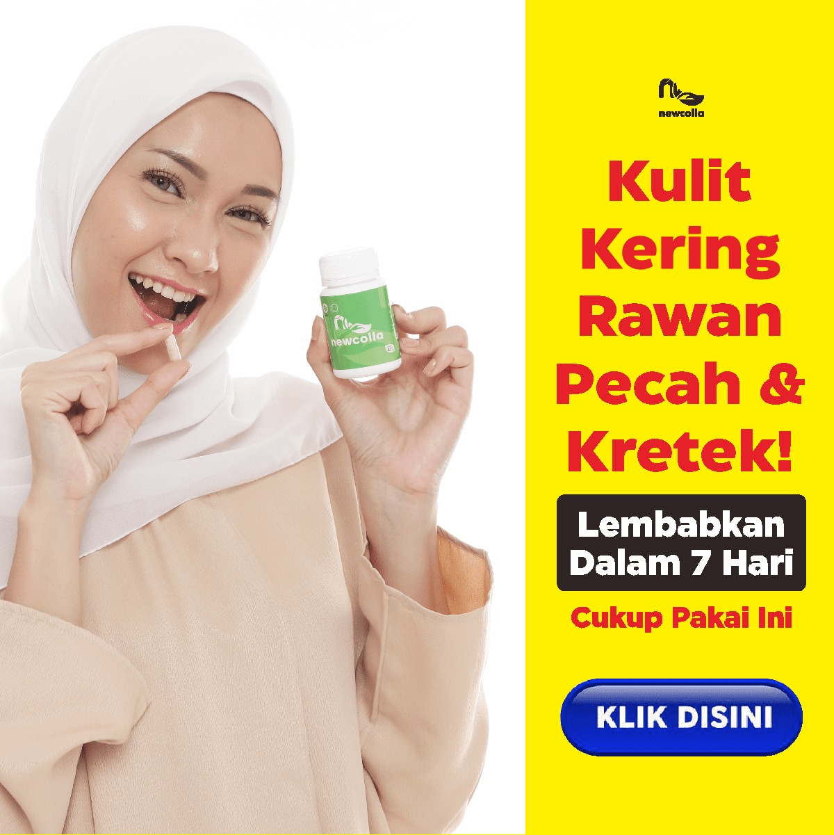 Newcolla terbukti lembapkan wajah dan cegah jerawat. Mau punya kulit sehat terawat?