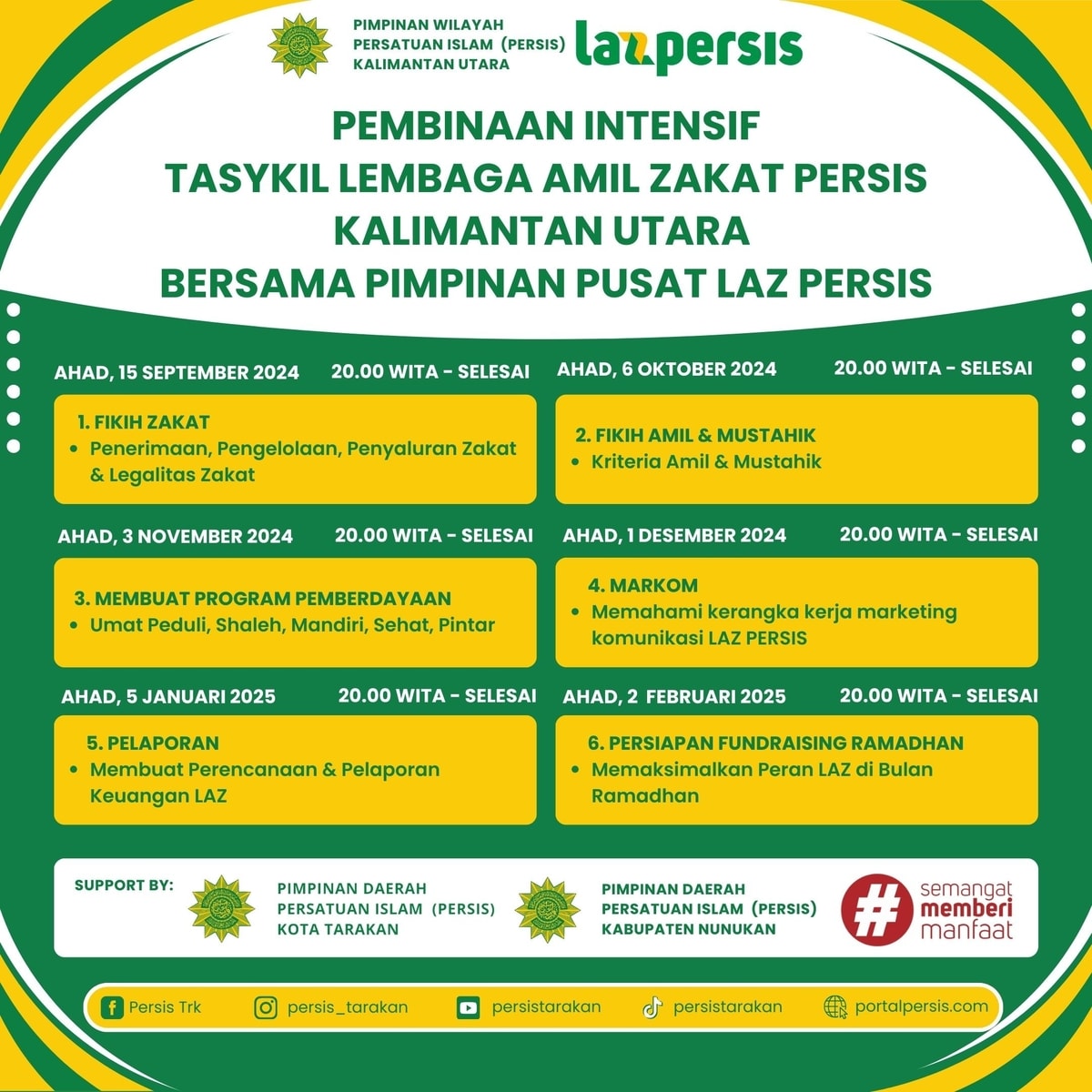 PW PERSIS Kalimantan Utara Gelar Pembinaan Intensif untuk Pengelola Zakat