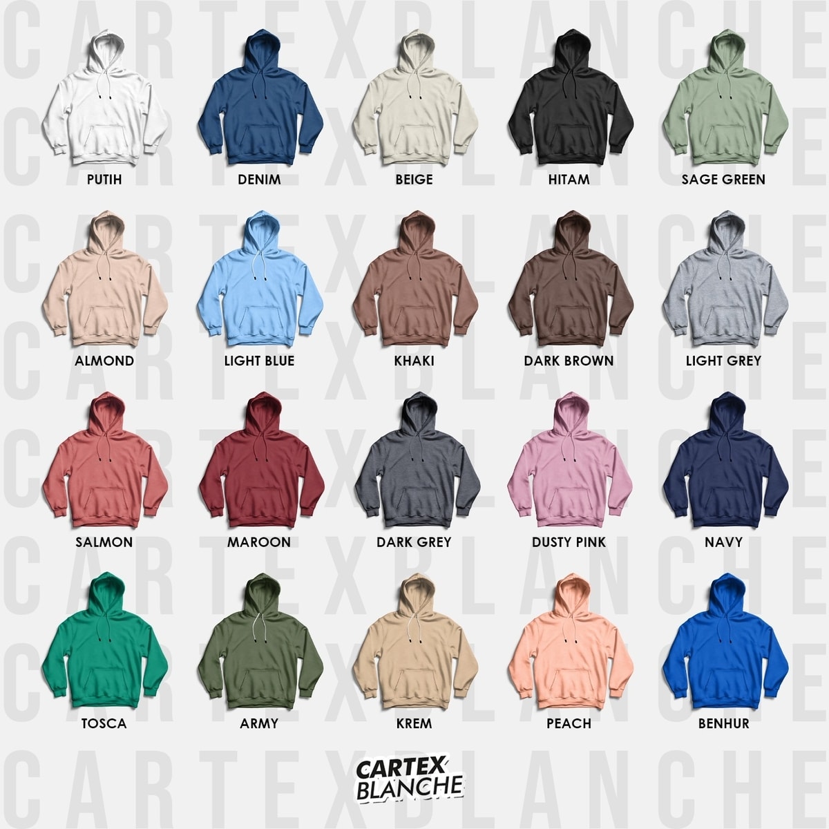 Varian Warna Hoodie Jumper