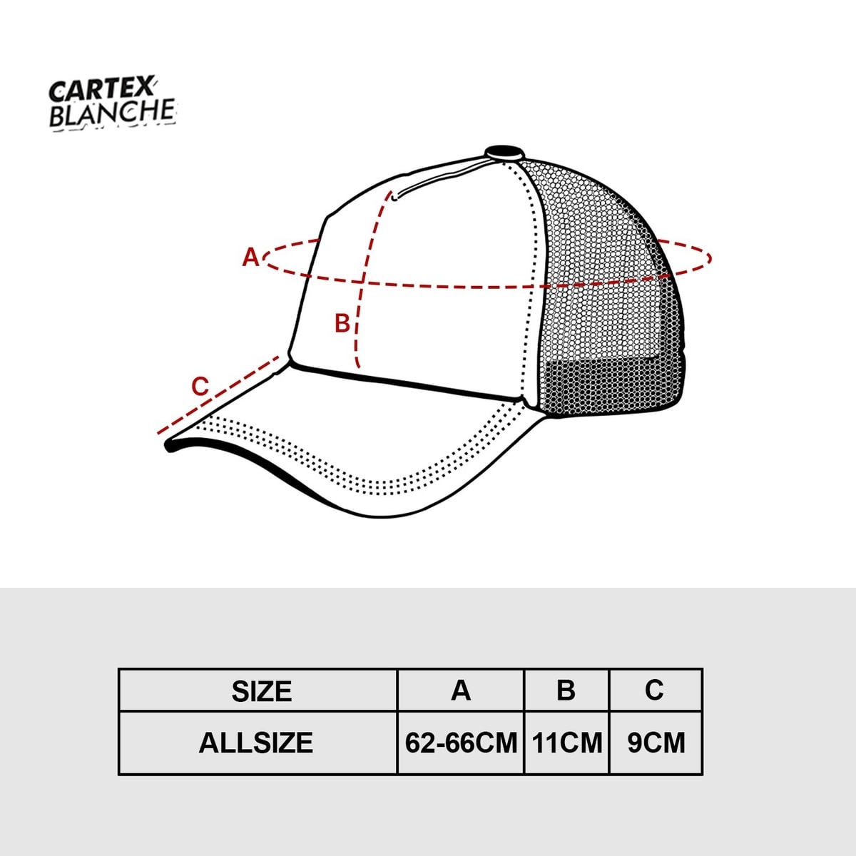 Chart Size Topi Trucker