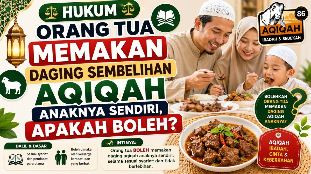 Hukum Orang Tua Memakan Daging Sembelihan Aqiqah Anaknya Sendiri, Apakah Boleh?