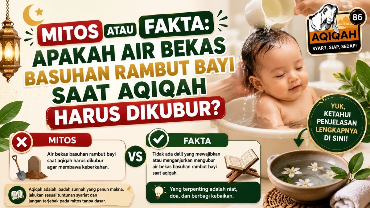 Mitos atau Fakta: Apakah Air Bekas Basuhan Rambut Bayi Saat Aqiqah Harus Dikubur?