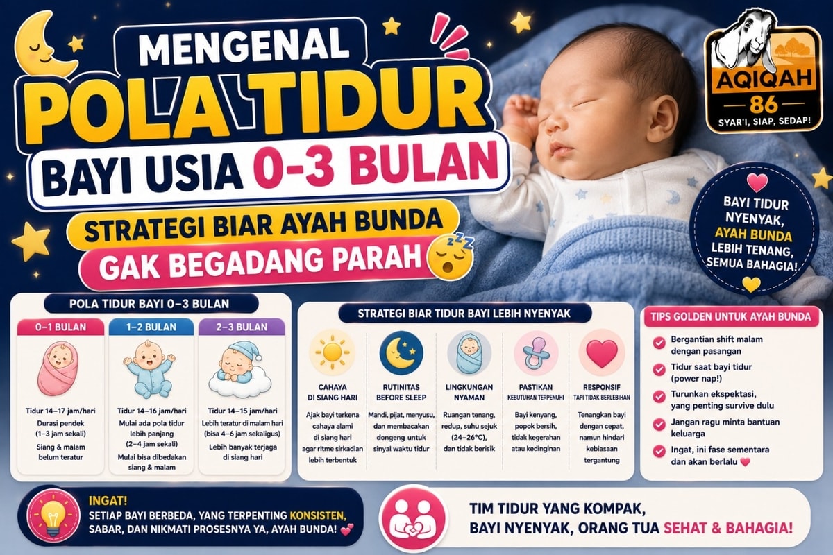 Mengenal Pola Tidur Bayi Usia 0-3 Bulan: Strategi Biar Ayah Bunda Gak Begadang Parah