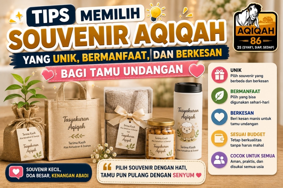 Tips Memilih Souvenir Aqiqah yang Unik, Bermanfaat, dan Berkesan Bagi Tamu Undangan