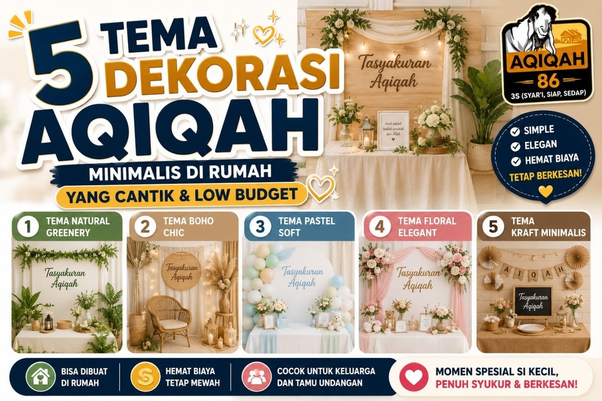 5 Tema Dekorasi Aqiqah Minimalis di Rumah yang Cantik dan Low Budget
