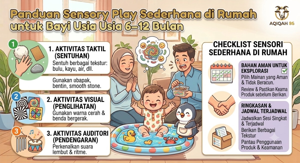 Panduan Sensory Play Sederhana di Rumah untuk Bayi Usia 6–12 Bulan
