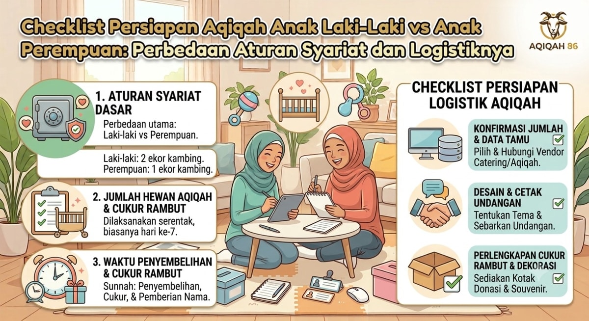 Checklist Persiapan Aqiqah Anak Laki-Laki vs Anak Perempuan: Perbedaan Aturan Syariat dan Logistiknya