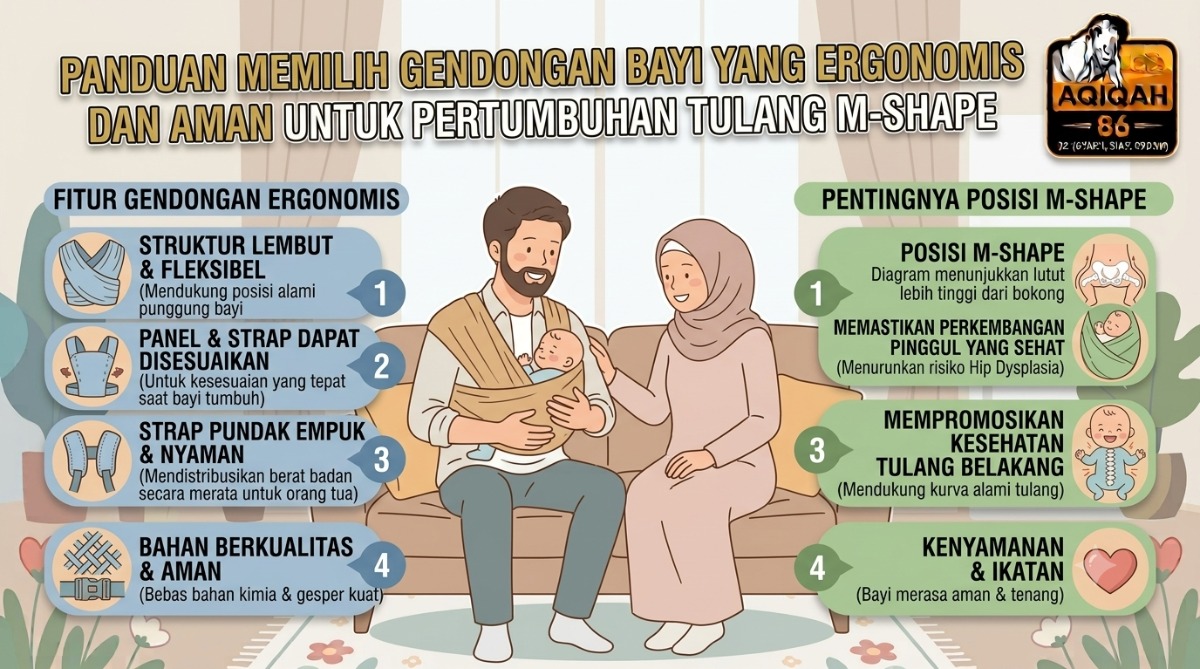 Panduan Memilih Gendongan Bayi yang Ergonomis dan Aman untuk Pertumbuhan Tulang M-Shape