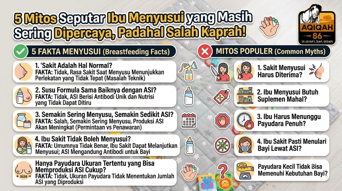 5 Mitos Seputar Ibu Menyusui yang Masih Sering Dipercaya, Padahal Salah Kaprah!