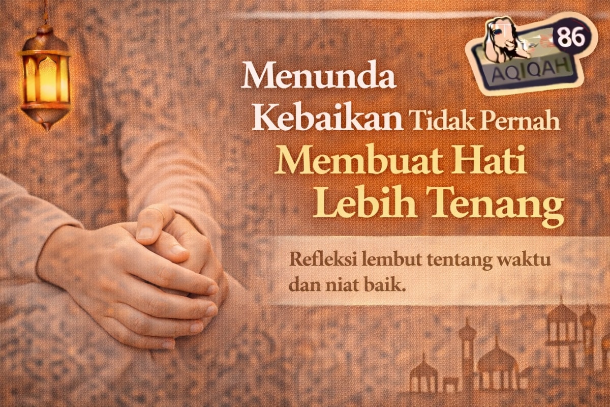 Menunda Kebaikan Tidak Pernah Membuat Hati Lebih Tenang