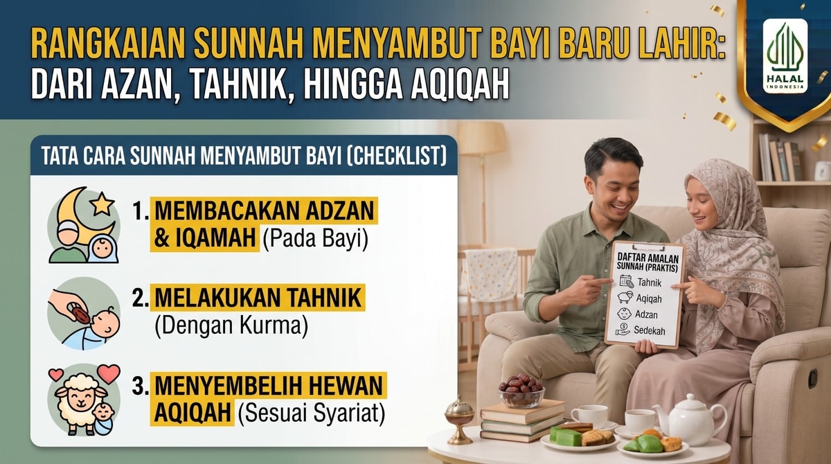 Rangkaian Sunnah Menyambut Bayi Baru Lahir: Dari Azan, Tahnik, Hingga Aqiqah