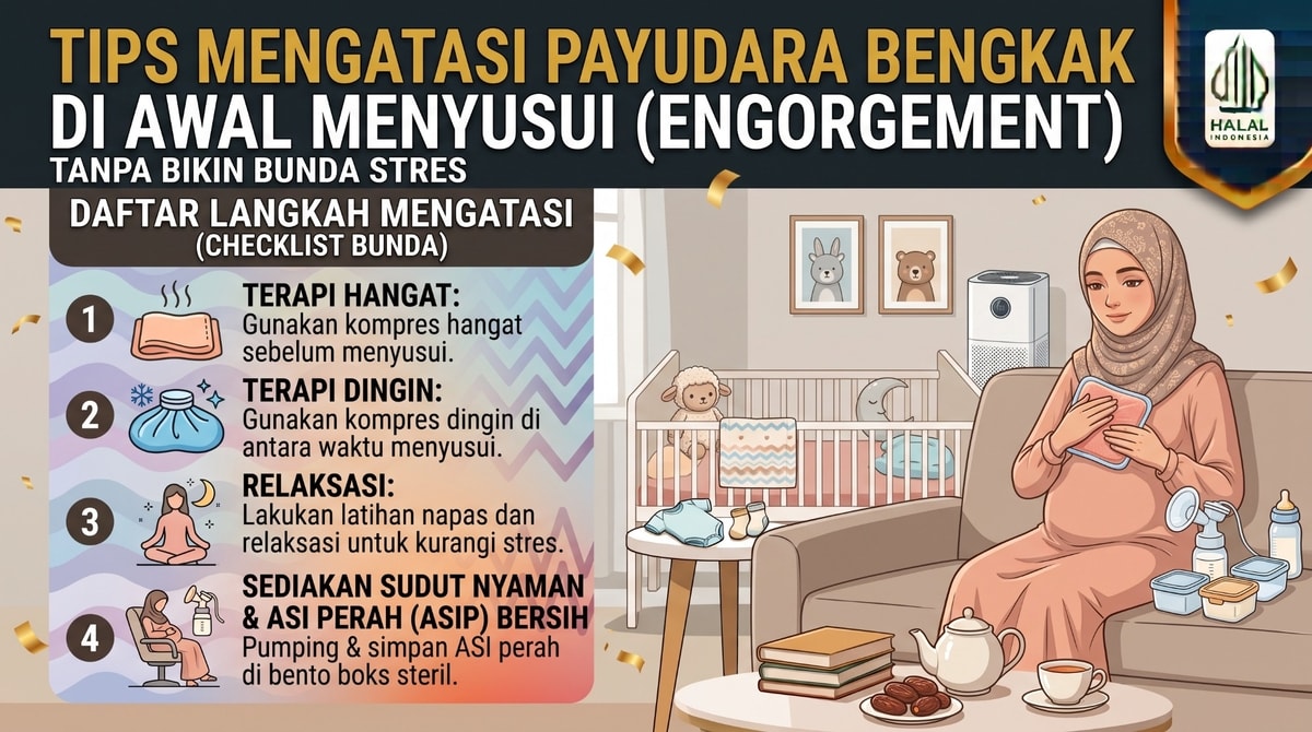 Tips Mengatasi Payudara Bengkak di Awal Menyusui (Engorgement) Tanpa Bikin Bunda Stres