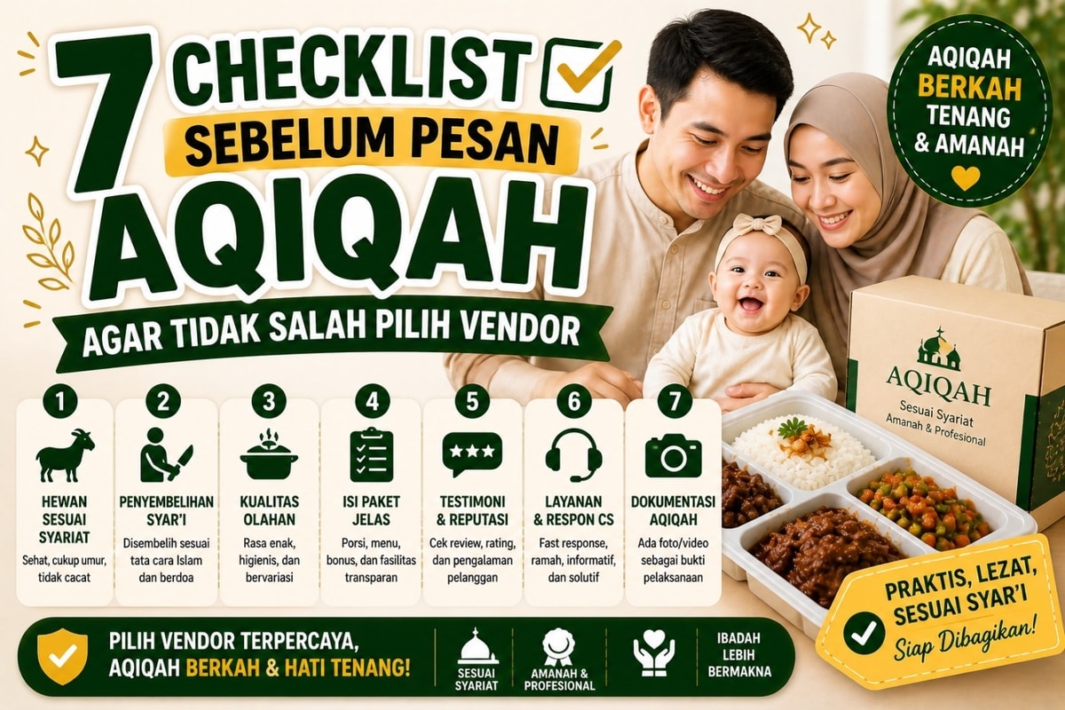 7 Checklist Sebelum Pesan Aqiqah agar Tidak Salah Pilih Vendor