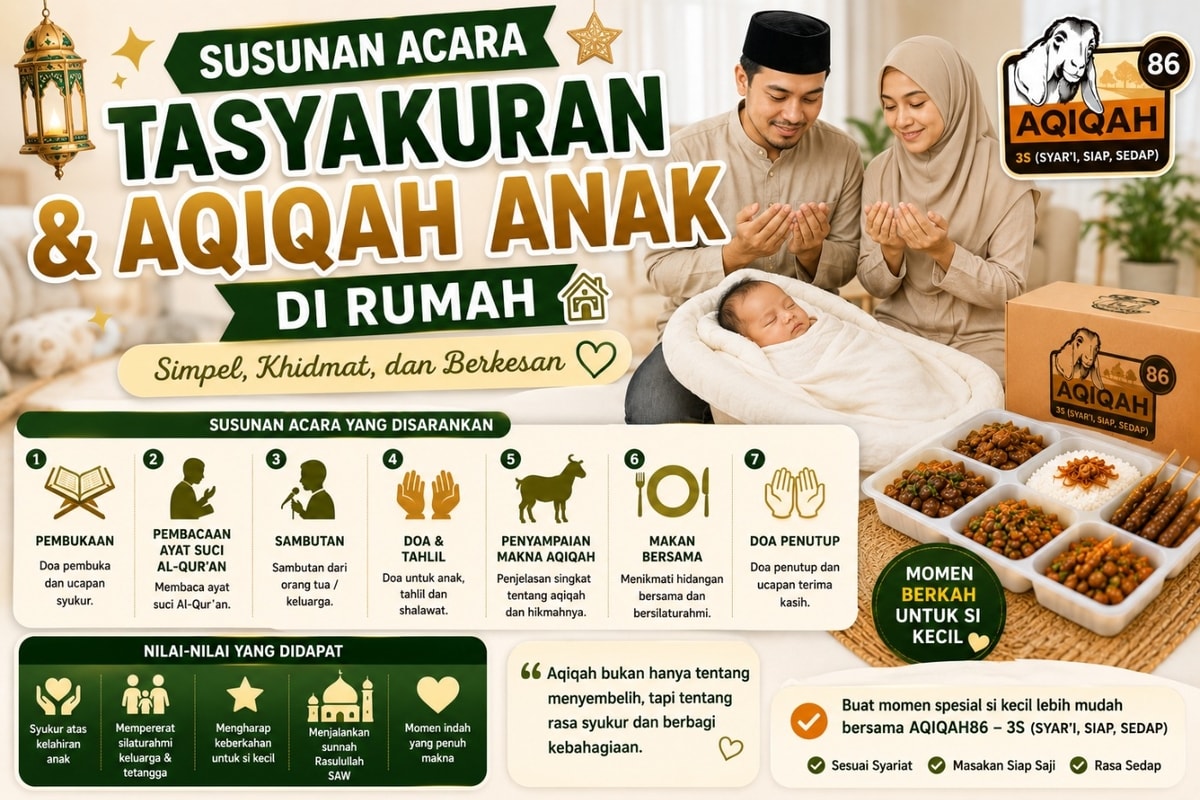 Susunan Acara Tasyakuran & Aqiqah Anak di Rumah yang Simpel, Khidmat, dan Berkesan