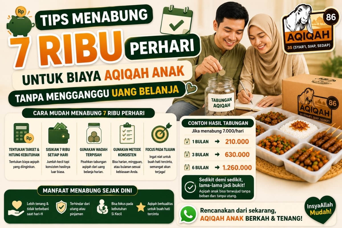 Tips Menabung 7 Ribu Perhari untuk Biaya Aqiqah Anak Tanpa Mengganggu Uang Belanja