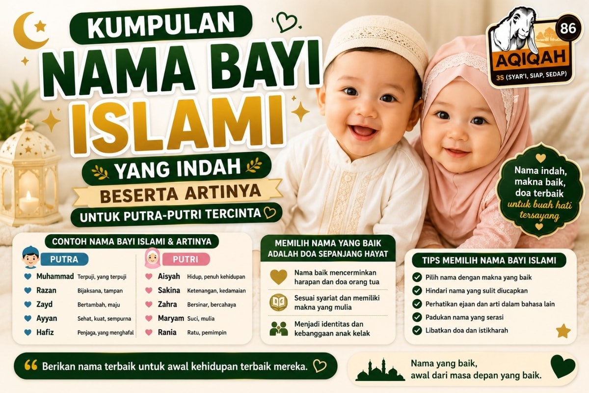 Kumpulan Nama Bayi Islami yang Indah Beserta Artinya untuk Putra-Putri Tercinta