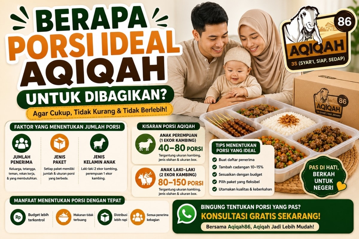 Berapa Porsi Ideal Aqiqah untuk Dibagikan?