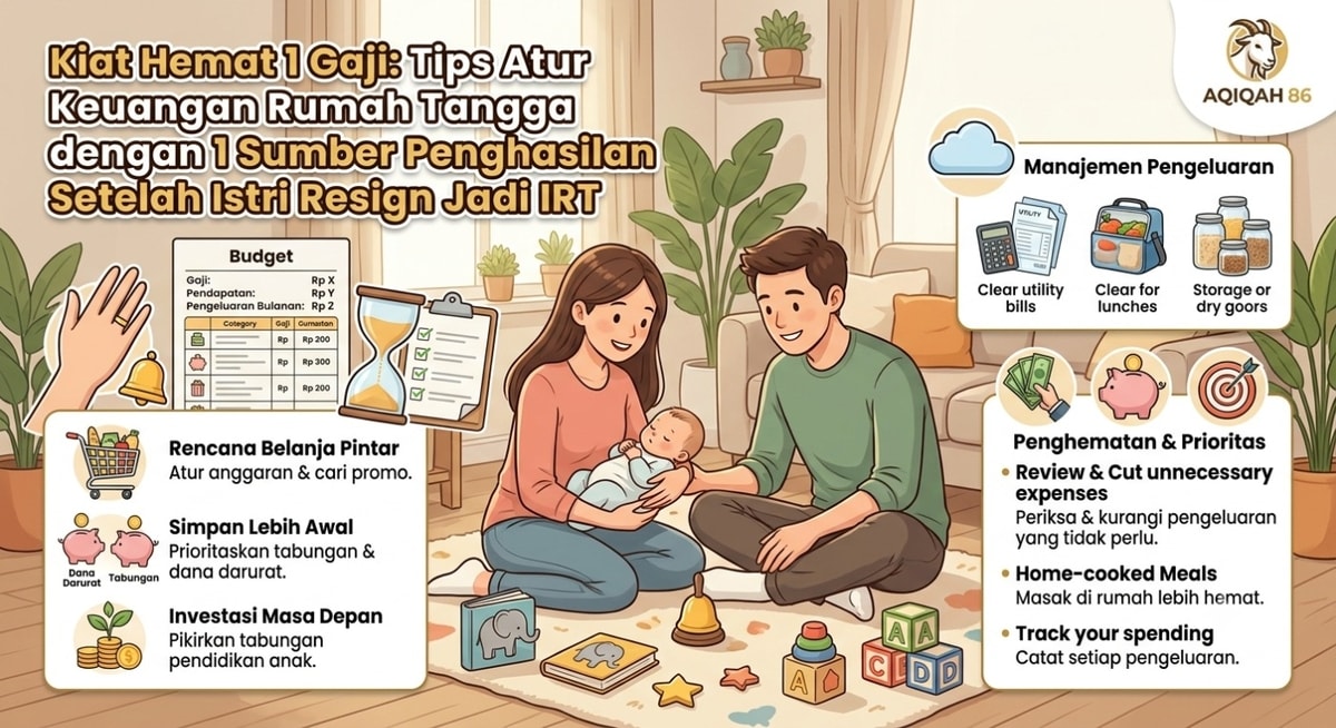 Tips Mengatur Keuangan Rumah Tangga dengan 1 Sumber Penghasilan Setelah Istri Resign Jadi Ibu Rumah Tangga