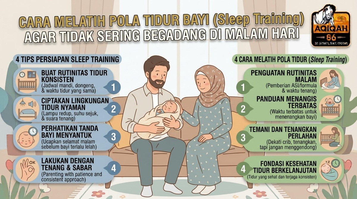Cara Melatih Pola Tidur Bayi (Sleep Training) agar Tidak Sering Begadang di Malam Hari