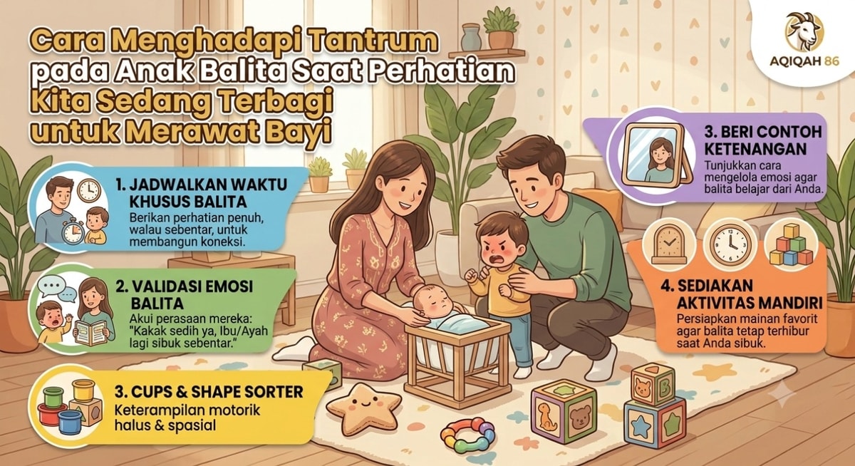 Cara Menghadapi Tantrum pada Anak Balita Saat Perhatian Kita Sedang Terbagi untuk Merawat Bayi