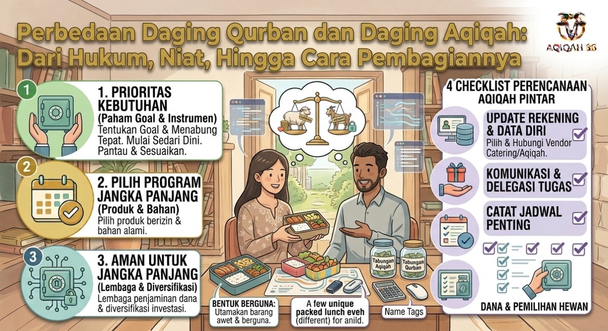 Perbedaan Daging Qurban dan Daging Aqiqah: Dari Hukum, Niat, Hingga Cara Pembagiannya
