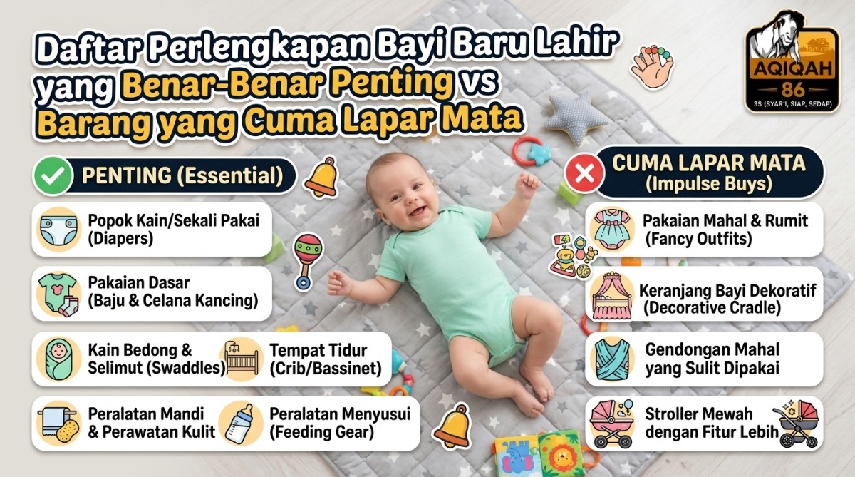 Daftar Perlengkapan Bayi Baru Lahir yang Benar-Benar Penting vs Barang yang Cuma Lapar Mata