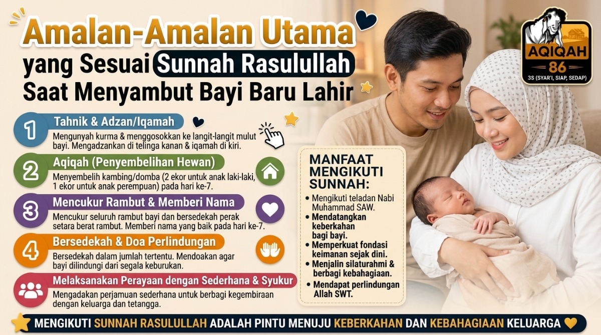 Amalan-Amalan Utama yang Sesuai Sunnah Rasulullah Saat Menyambut Bayi Baru Lahir