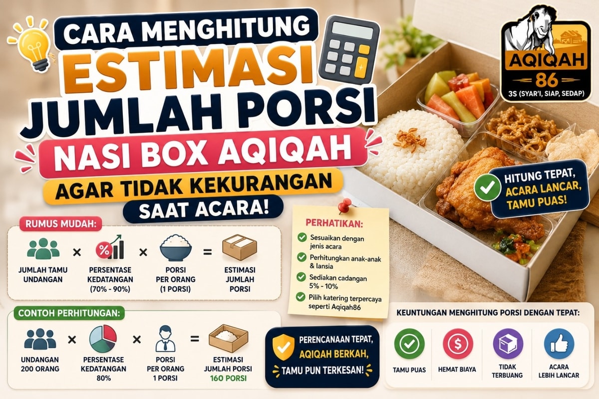 Cara Menghitung Estimasi Jumlah Porsi Nasi Box Aqiqah Agar Tidak Kekurangan Saat Acara
