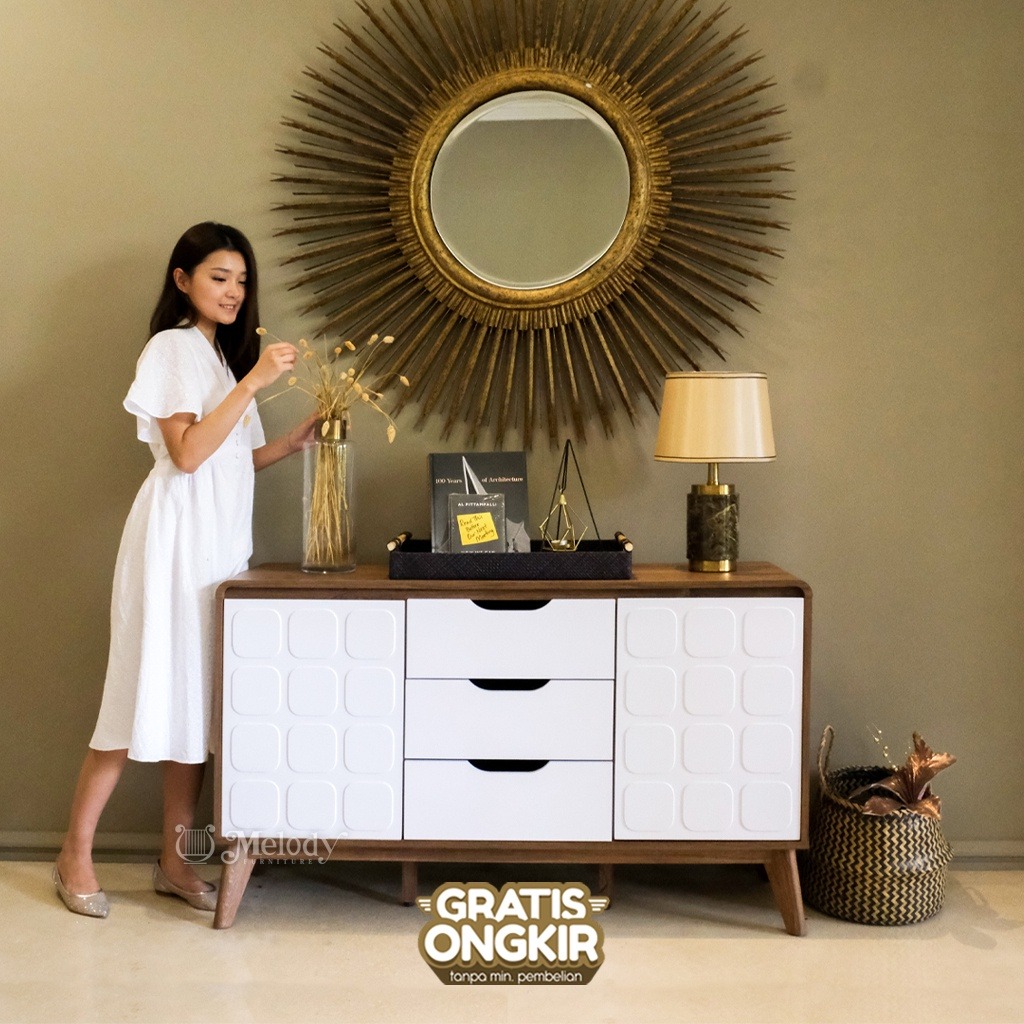 Melody Furniture Lemari Serbaguna Minimalis Modern JULY SIDEBOARD