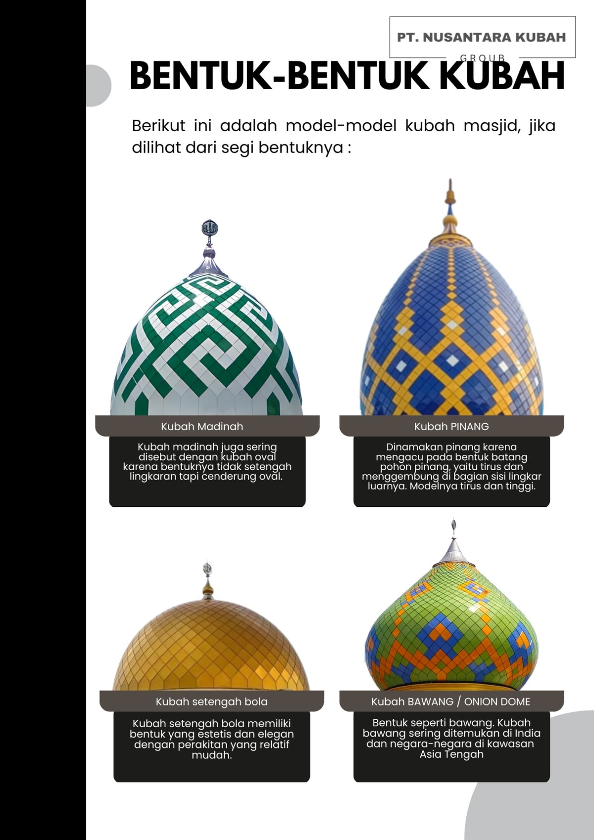 Bentuk gambar kubah masjid