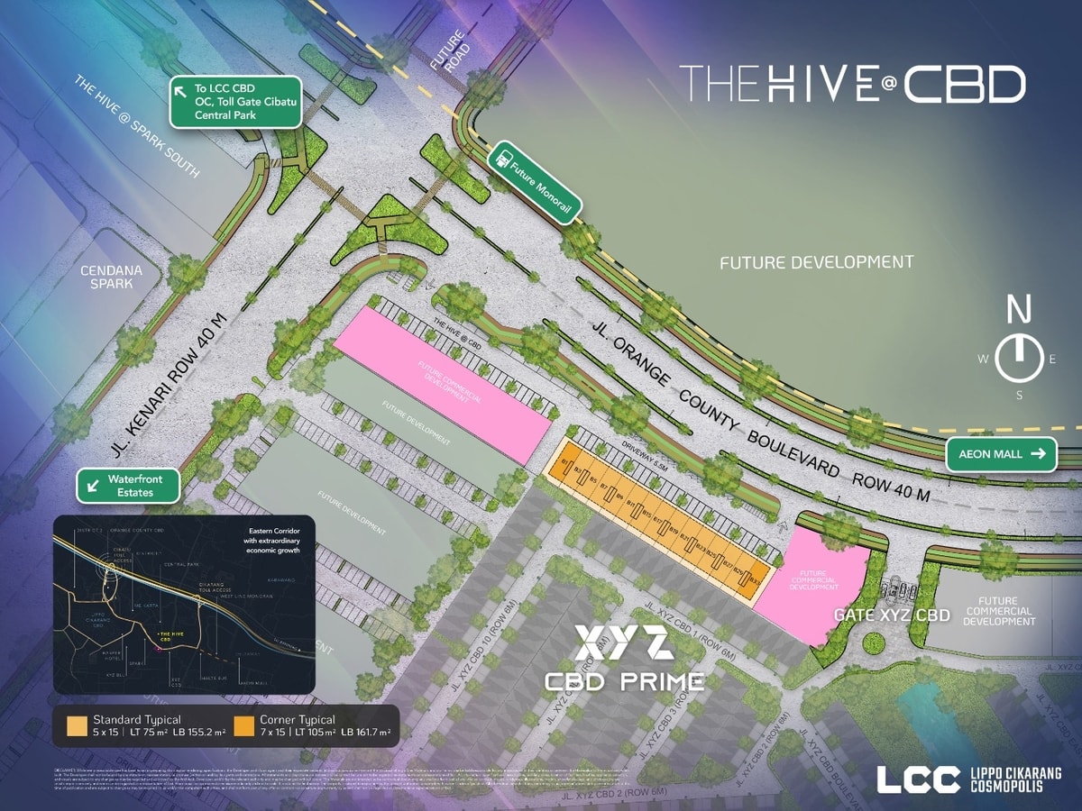 Masterplan Ruko The Hive @CBD Lippo Cikarang