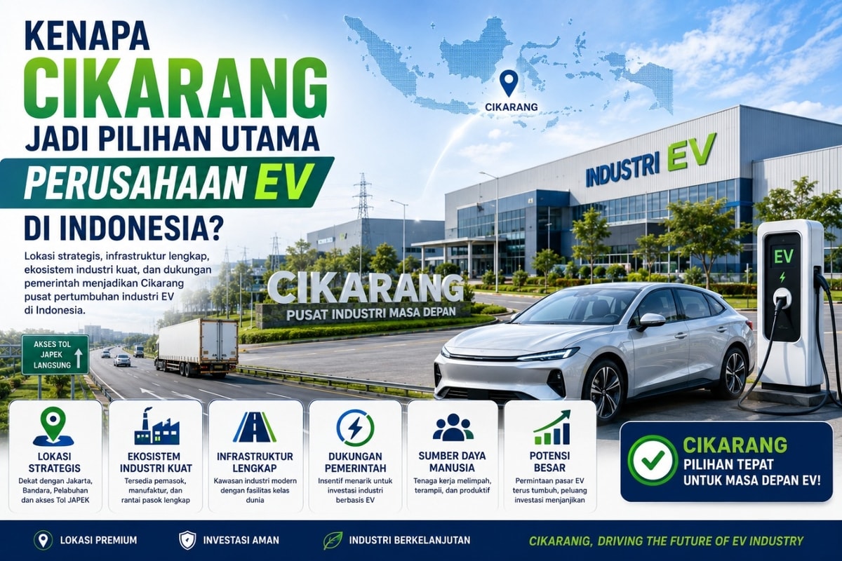Kenapa Cikarang Jadi Pilihan Utama Perusahaan EV di Indonesia?