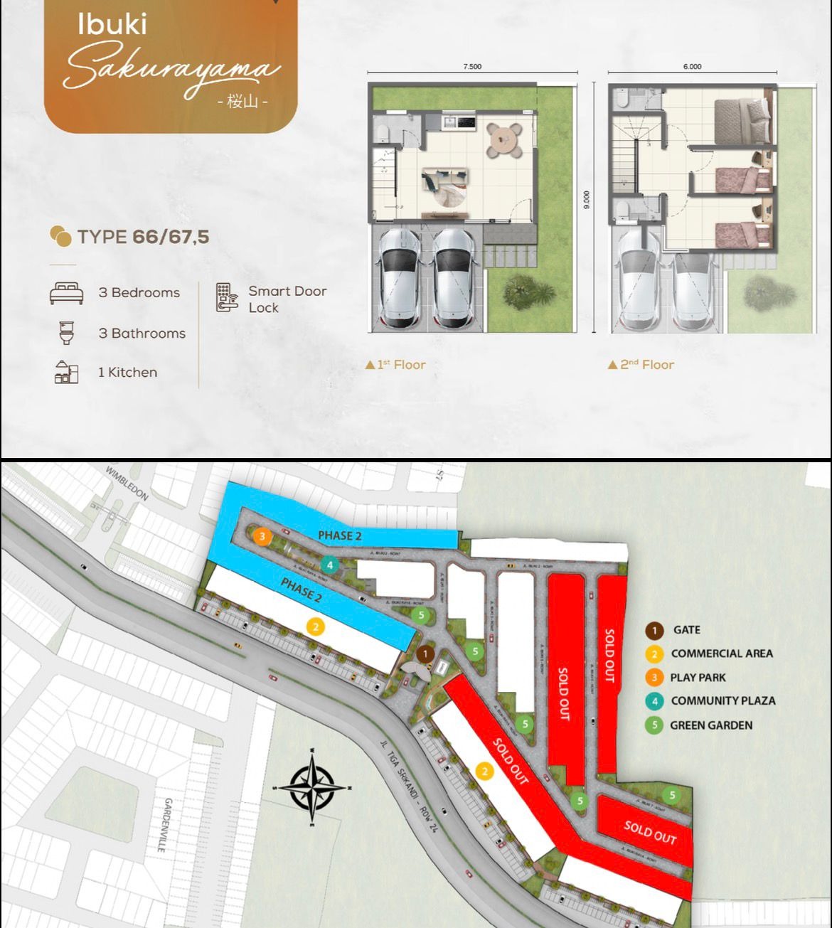 Layout Sakurayama dan Site Plan Ibuki