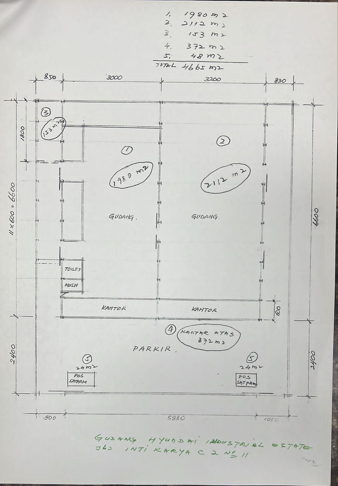 Layout Gudang Hyundai Industrial Estate