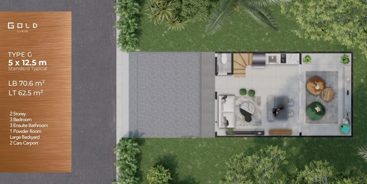 Layout Tipe Gold Livin Neo Top Lippo Cikarang