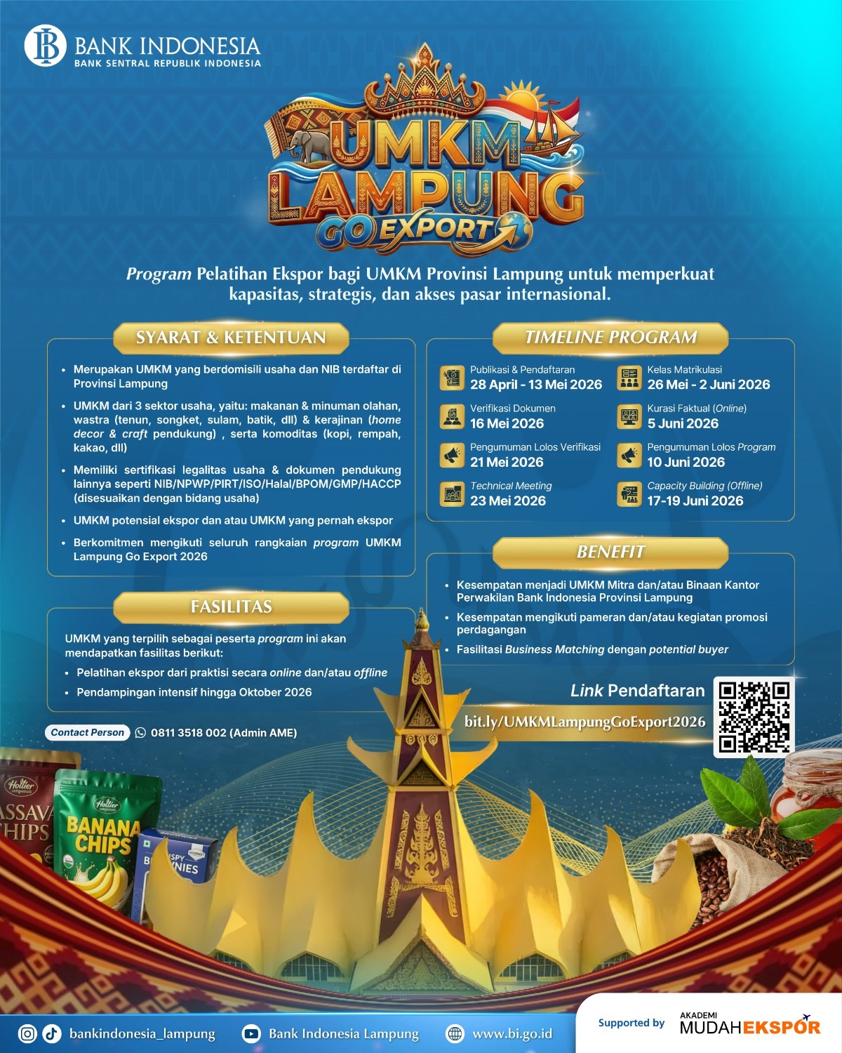 Pendaftaran UMKM Lampung Go Export 2026 Dibuka! 🎉
