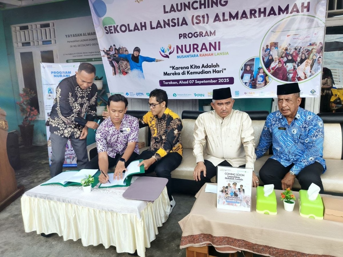 Penandatangan Mou oleh Ketua Yayasan Almarhamah & Direktur Representatif IRL Kalimantan Utara