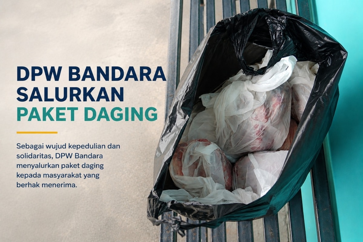 Semangat Berbagi Nyata! DPW Bandara Salurkan Paket Daging Di Almarhamah