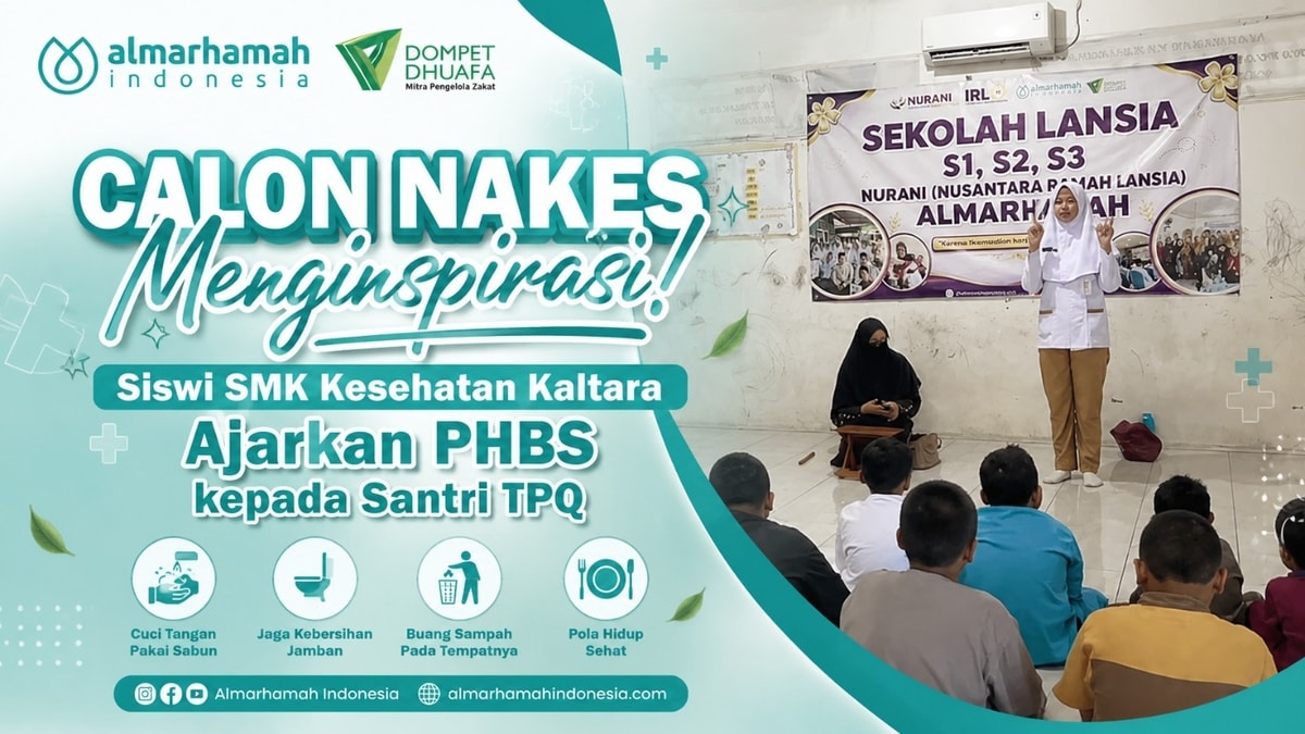 Calon Nakes Menginspirasi! Siswi SMK Kesehatan Ajarkan PHBS kepada Santri TPQ