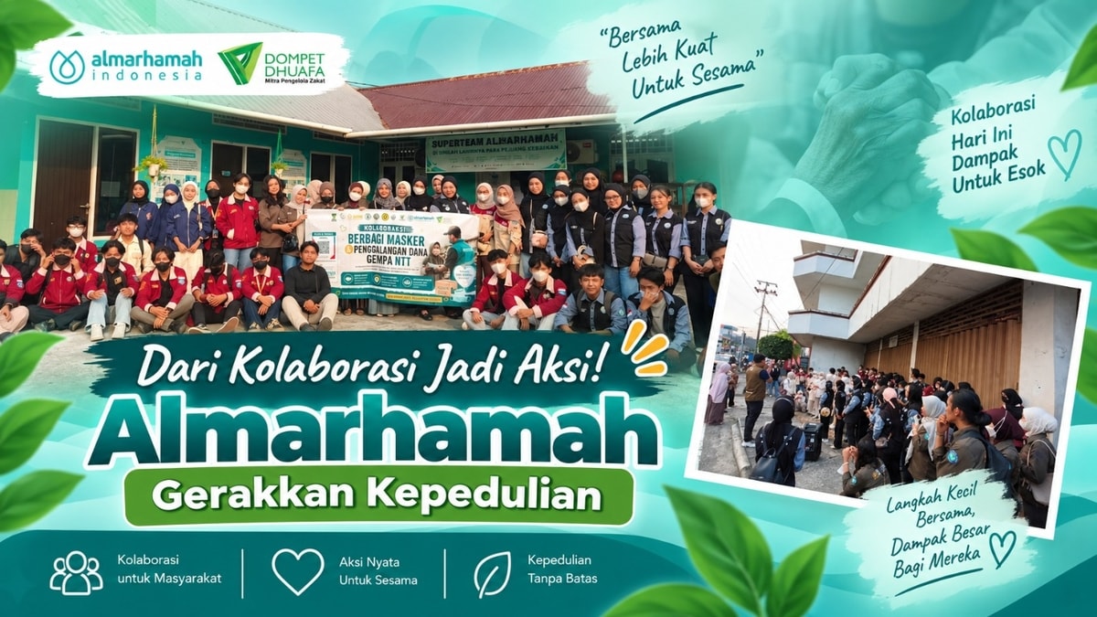 Dari Kolaborasi Jadi Aksi! Almarhamah Gerakkan Kepedulian