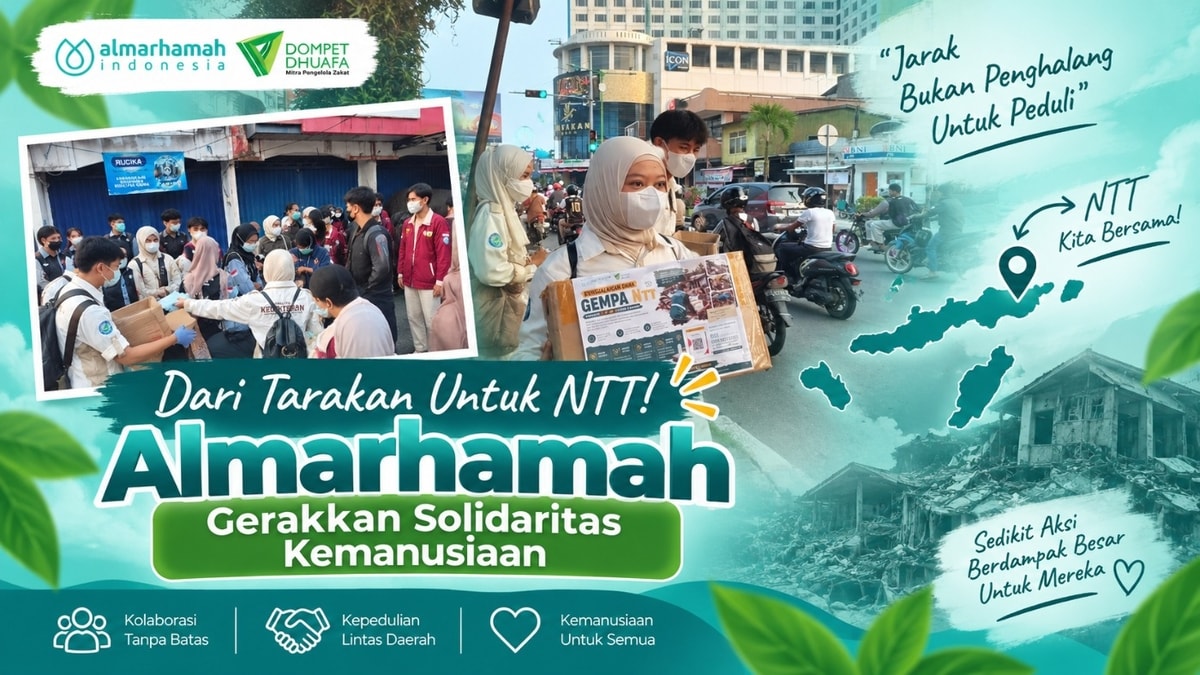 Dari Tarakan Untuk NTT! Almarhamah Gerakkan Solidaritas Kemanusiaan